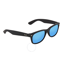 Ray Ban Wayfarer Blue Mirrored Round Men's Sunglasses RB2132 622/17 55-18