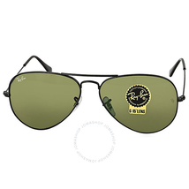 Ray Ban Ray-Ban Aviator Black/Green Sunglasses RB3025 RB3025 L2823 58-14