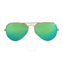 Ray Ban Aviator Arista Green with Mirrored Lenses 58 mm Sunglasses RB3025 112/19 58-14 RB3025 112/19 58-14