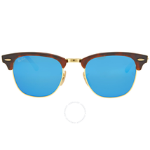 Ray Ban Clubmaster Blue Flash Sunglasses RB3016 114517 49