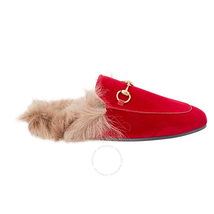 Gucci Princetown Velvet Slipper in Red -GC448657K4D5064523
