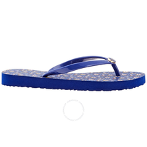 Tory Burch Ladies Flip Flops Blueberry Printed Thin Sandals 37149-400