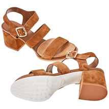 Tod's Womens Suede Sandals in Woody XXW19A0T610RE0S609