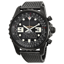 Breitling Chronospace Blacksteel Analog-Digital Multi-Function Men's Watch M7836522-BA26