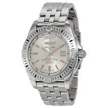 Breitling Galactic 44 Chronometer Sierra Silver Date/Day Dial Steel Men's Watch A45320B9-G797-375A