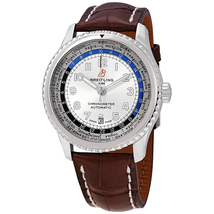 Breitling Navitimer 8 Unitime Automatic Silver Dial Men's Watch AB3521U01G1P1