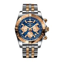 Breitling Chronomat Chronograph Automatic Chronometer Blue Dial Men's Watch CB0110121C1C1
