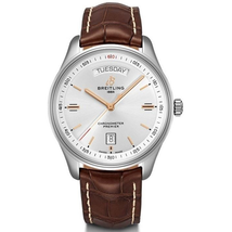 Breitling Premier Automatic Chronometer Silver Dial Men's Watch A45340211G1P2
