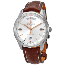 Breitling Premier Automatic Chronometer Silver Dial Men's Watch A45340211G1P1