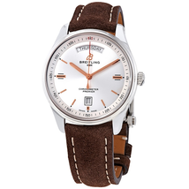 Breitling Premier Automatic Chronometer Silver Dial Men's Watch A45340211G1X1