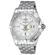 Breitling Galactic 41 Automatic Diamond Mother of Pearl Men's Watch A49350L2-A702-366A