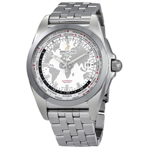 Breitling Galactic Unitime White Dial Stainless Steel Automatic Men's Watch WB3510U0-A777SS WB3510U0-A777-375A