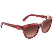 Ferragamo Salvatore Ferragamo Red Geometric Ladies Sunglasses SF817S609 SF817S609