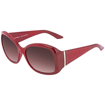 Ferragamo Red Rectangular Ladies Sunglasses SF722S613