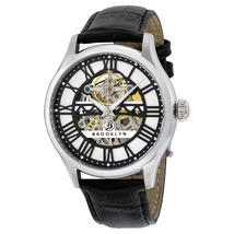 Brooklyn Watch Co. Brooklyn Bridgewater Skeleton Automatic Silver Dial Men's Watch 201-M1121
