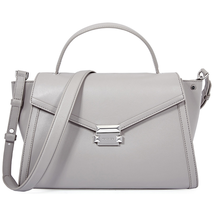 Michael Kors Whitney Large Leather Satchel - Pearl Grey 30T8SXIS3L-081