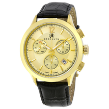 Brooklyn Watch Co. Brooklyn Dakota Swiss Quartz Chronograph Gold Tone Dial Men's Watch 205-M2721