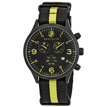 Brooklyn Watch Co. Bedford Brownstone Chronograph Black Dial Men's Watch 309-I-01YA-NSYW