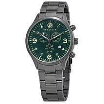 Brooklyn Watch Co. Bedford Brownstone Chronograph Green Dial Men's Watch 308-F-88-GMB
