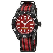 Brooklyn Watch Co. Black Eyed Pea Red Dial Men's Watch 306-G-05-BB-NSRDS