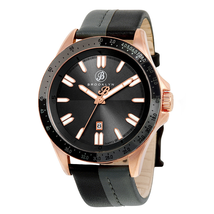 Brooklyn Watch Co. Brooklyn Florence Shaded Casual Swiss Quartz Black Rose Watch 301-M2881