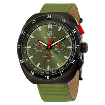 Brooklyn Watch Co. Brooklyn Floyd Green Dial Green Canvas Men's Multifunction Watch 305-M41194