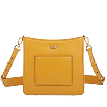 Michael Kors Gloria Leather Messenger Bag- Marigold 30F8GG0M2L-706