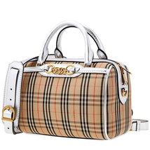 Burberry Small 1983 Check Link Bowling Bag- Silver 8006443