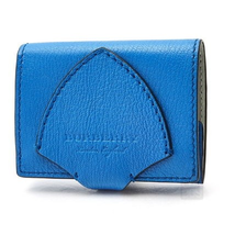 Burberry Ladies  Accessories WSLG French Purse wallet Supple/Goat Leather Bleu Hydra Equest Shield Lth Sm Cont 4074989