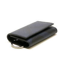 Burberry Men's Burberry Accessories MSLG Keycase London Check Navy Ldn Ck Coll Irby 4016303