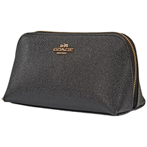 Coach Pebbled Leather Cosmetic Bag- Black 53067-BK