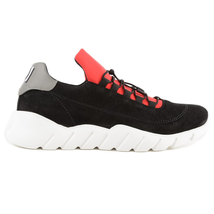 Fendi Men's Vocabulary Red, Black Skuba Suede Sneakers Size 8 (9 US) 7E1174-A3XJ-F13UN