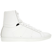 Saint Laurent Men's High Top Lace-up Sneakers in White 417850 0MP00 9030