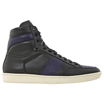 Saint Laurent Signature High Top Black/Blue Sneaker- Size 40 418026 D2630 1299