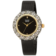 Burgi Quartz Diamond Black Dial Ladies Watch BUR258BK