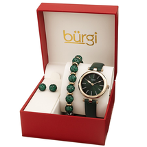 Burgi Quartz Green Dial Ladies Watch BUR241GN-S