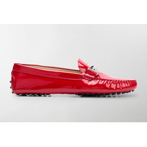 Tod's Ladies Red Leather Drivers Gommini Loafers XXW00G0Q499OW0R402