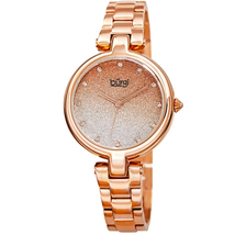 Burgi Ladies Glitter Ombre Swarovski Crystal Dial Bracelet Watch BUR226RG