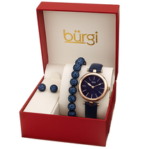 Burgi Quartz Blue Dial Ladies Watch BUR241BU-S