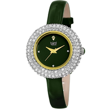 Burgi Quartz Diamond Green Dial Ladies Watch BUR195GN