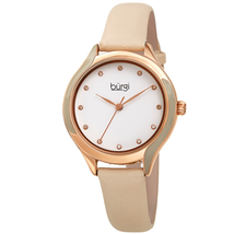 Burgi Quartz White Dial Ladies Watch BUR248CM