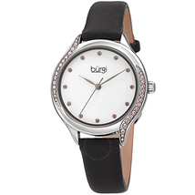 Burgi Crystal  White Dial Ladies Watch BUR239BK