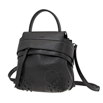Tod's Womens Mini Wave Backpack- Black XBWAMRGD101MCLB999