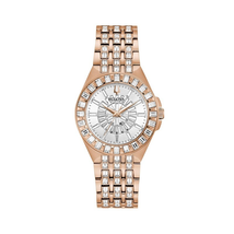 Bulova Phantom Ladies Rose Gold-Tone Baguette Swarovski Crystal Watch 98L268
