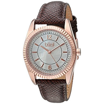 Burgi Mother Of Pearl Dial Ladies Leather Watch BUR167GY