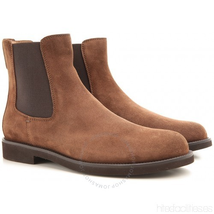 Tod's Men's Suede Ankle Boots in Light Walnut XXM0WP00P20RE0S818