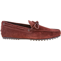 Tod's Men's Dark Red Gommino City Loafers In Calf Leather XXM0LR00051RE0S821