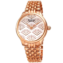 Burgi Ladies Swarovski Crystal Pebble Style Bracelet Watch BUR205RG