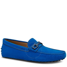 Tod's Men's Blue Gommino Driving Shoes in Suede XXM0EO0S290CSF63SW