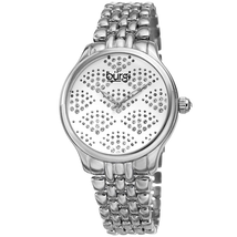 Burgi Ladies Swarovski Crystal Pebble Style Bracelet Watch BUR205SS